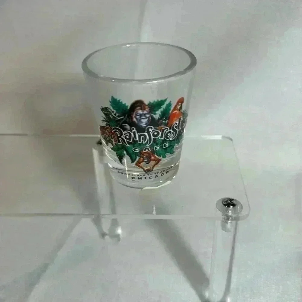 Rainforest CHICAGO 1998 Shot Glass with tag NEVER displayed‎